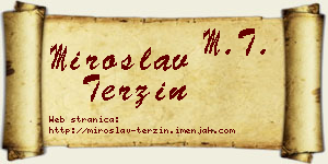 Miroslav Terzin vizit kartica